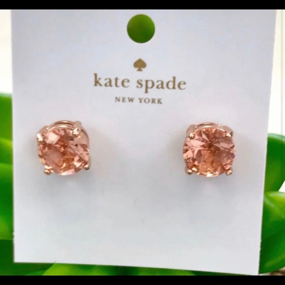 kate spade Jewelry - Kate Spade Light Peach Rose Gold Earring